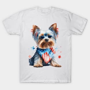 4th of July Yorkshire Terrier #3 T-Shirt